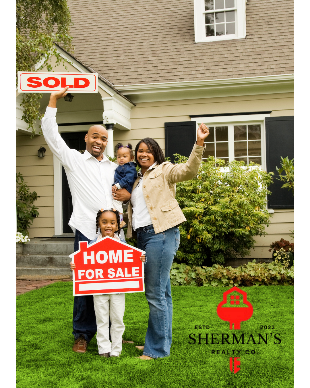 Happy couple with new home